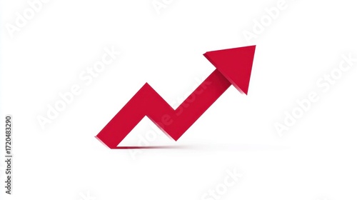 Free Download An upward arrow chart clipart, success element, bold flat design, isolated on white background. - GFXLoad
