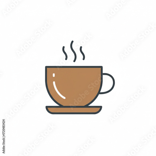 Coffe and Cafe Icons Set - Flat Vector Illustration