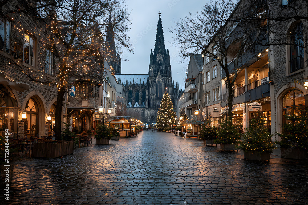 Obraz premium Kölner Weihnachtsmarkt am Dom
