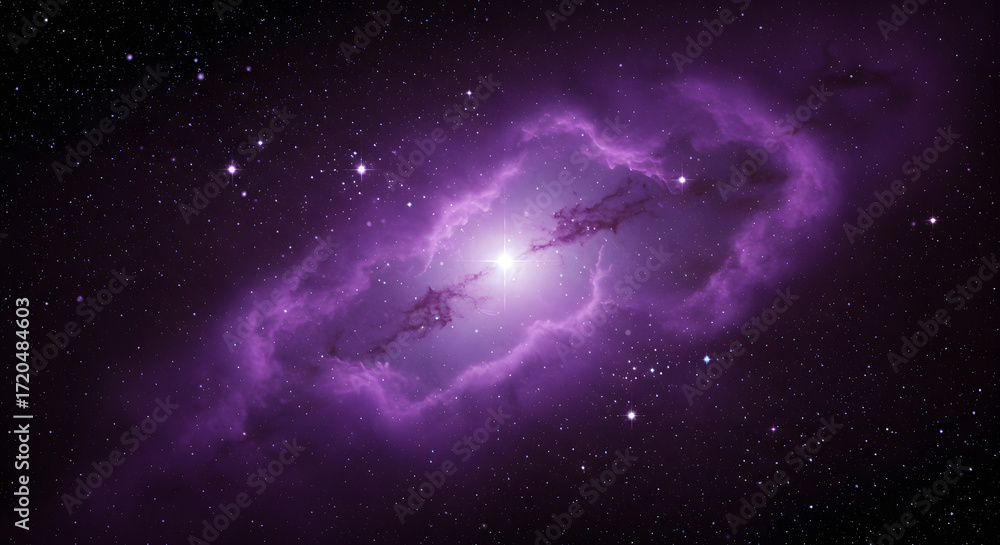 Obraz premium Galactic Nebula in Deep Space