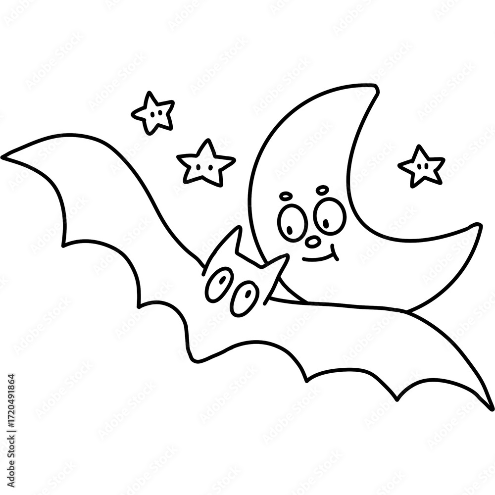 Obraz premium Halloween cute spooky hand drawn 