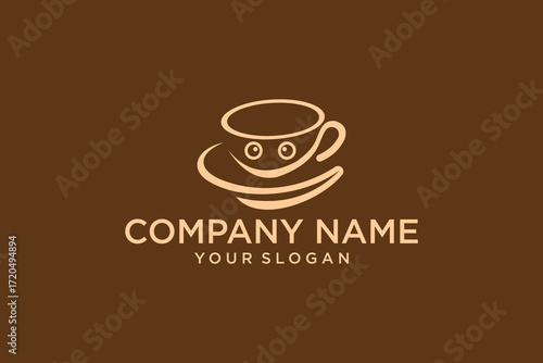 Coffee cup icon logo design