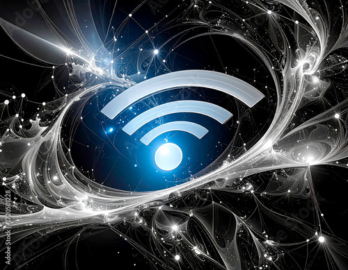Graphic Depiction Suitable for a Background of Wi-Fi Everywhere 118