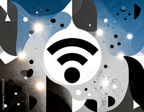 Graphic Depiction Suitable for a Background of Wi-Fi Everywhere 127