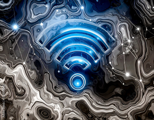Graphic Depiction Suitable for a Background of Wi-Fi Everywhere 129