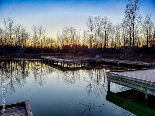 Karrer Pond, Red Trabue Nature Preserve in Late Winter, Dublin, Ohio