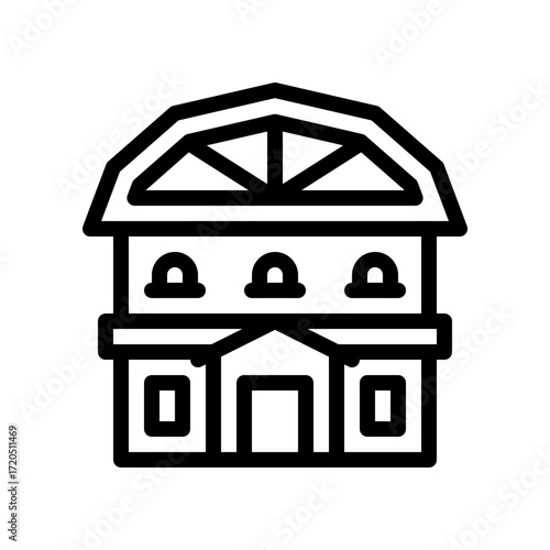 villa line icon