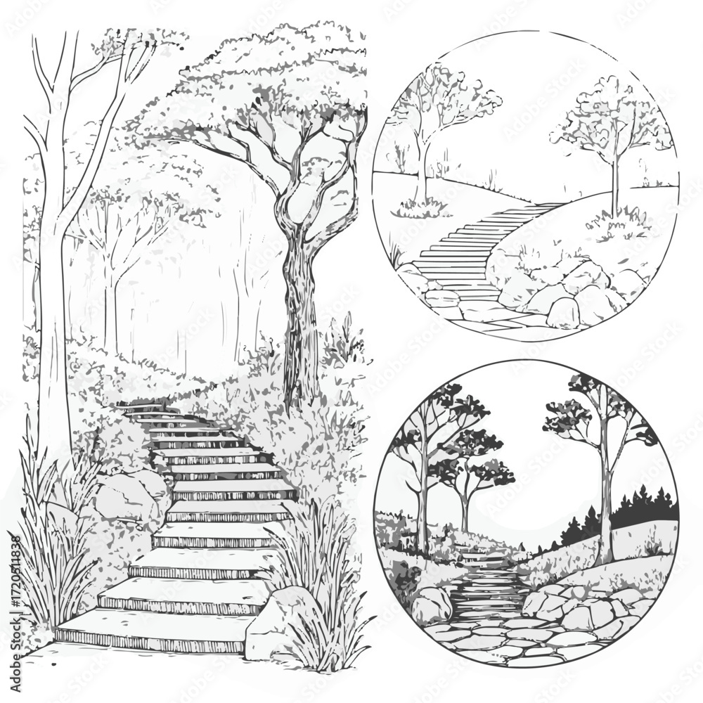 Naklejka premium vector illustration of a tree