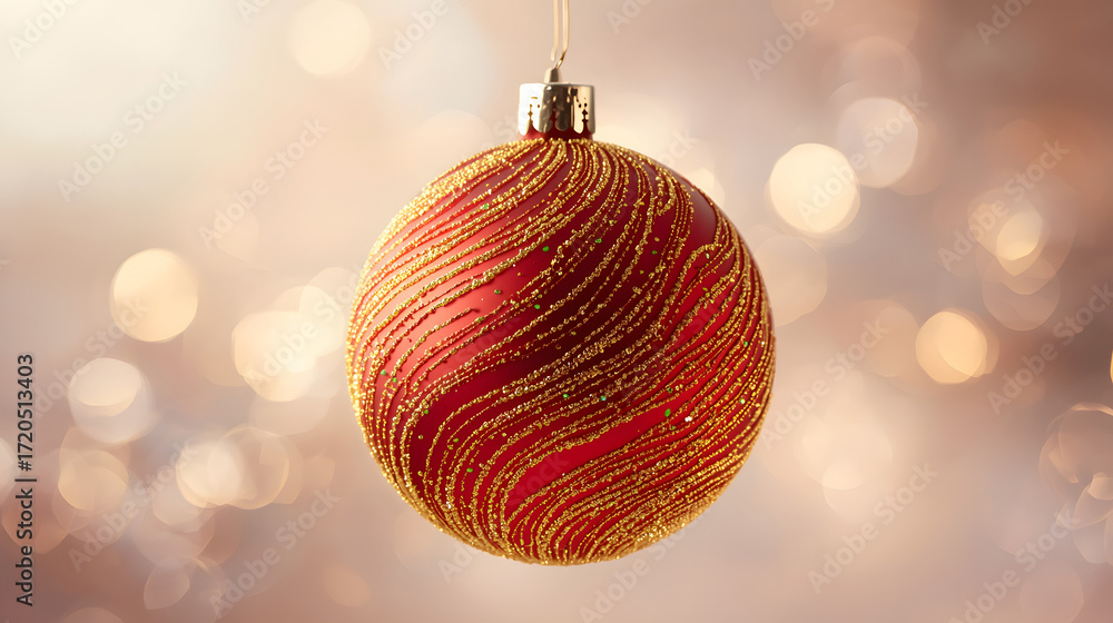 Fototapeta premium Christmas Ornament Sound Wave Design