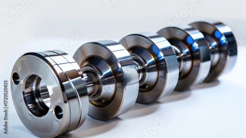 White Background Auto Parts Precision: Showcasing Intricate Details, Smooth Finishes, and Accurate Dimensions of Engine Components, Brake Parts, and Electrical Assemblies – Ideal Visuals for Automotiv