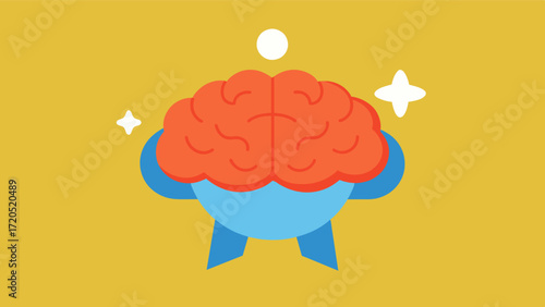 A depiction of a brain wearing a superhero cape with the title Brain Health Supplements written above it emphasizing how these supplements can be a powerful tool in maintaining a. Vector illustration