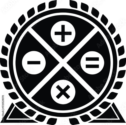Mathematics division symbol glyph style icon
