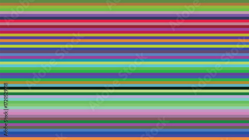 Abstract Background with Horizontal Stripes in a Multitude of Colors for Modern Design and Creative Projects featuring Variety and Vibrant Hues