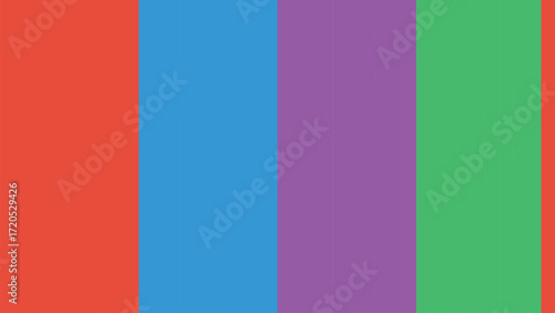 Color Block Palette with Complementary and Analogous Colors in Vertical Stripes Creating a Modern and Abstract Composition for Designers and Artists