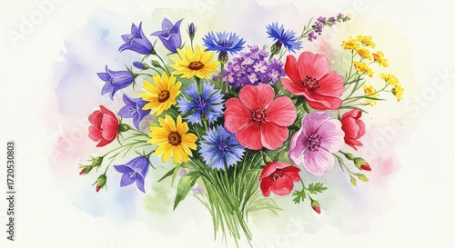 A beautifully decorated Christmas tree with blue and white ornaments against a soft, snowy blue background, perfect for winter holidays.