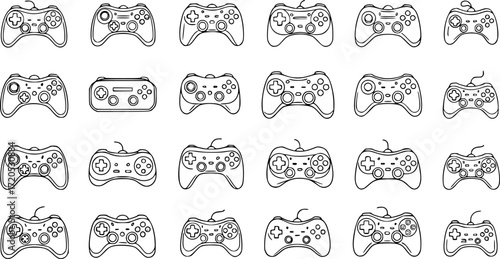 Icon set of gamepad.