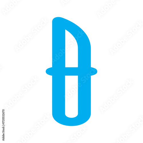 Stylized Blue Letter F Icon