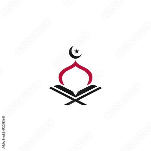 Quran logo icon flat vector design