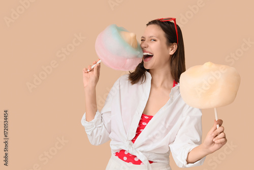 Beautiful young happy woman...