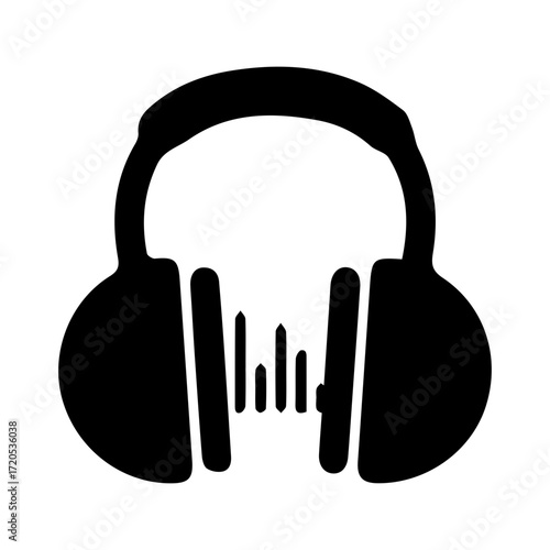 Headphones Audio Wave