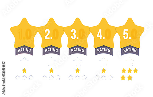 Customer Rating Icons Showcase Reviews with Star Ratings to Boost Customer Engagement and Provide Valuable Feedback
