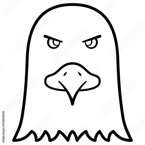 eagle head face vector icon