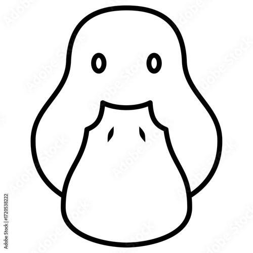 duck head face vector icon