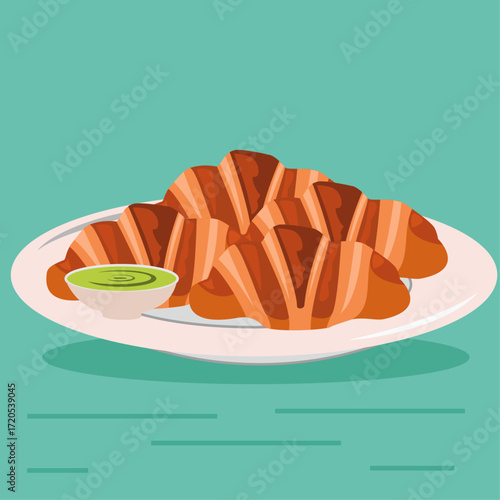 Croissant Vector Illustration Art and  Graphics style.ai