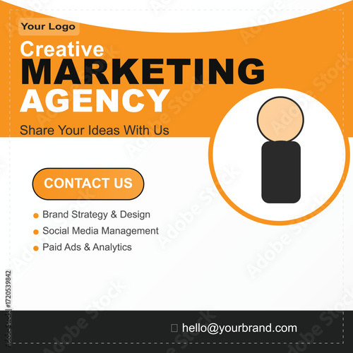 Business Promotion Social Media Banner in Flat Vector Style