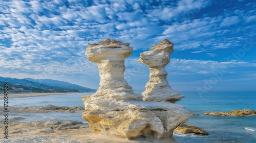 Wallpaper Mural Coastal Rock Formations Under a Vivid Sky Torontodigital.ca