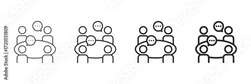 Forum Icon Set Different Line Style Collection 