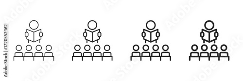 Storytelling Icon Set Different Line Style Collection 
