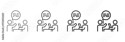 Session Icon Set Different Line Style Collection 