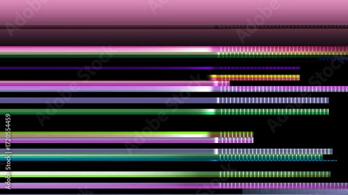 Aggressive horizontal Cinematic Glitch Transition. Hard, sharp screen cuts.