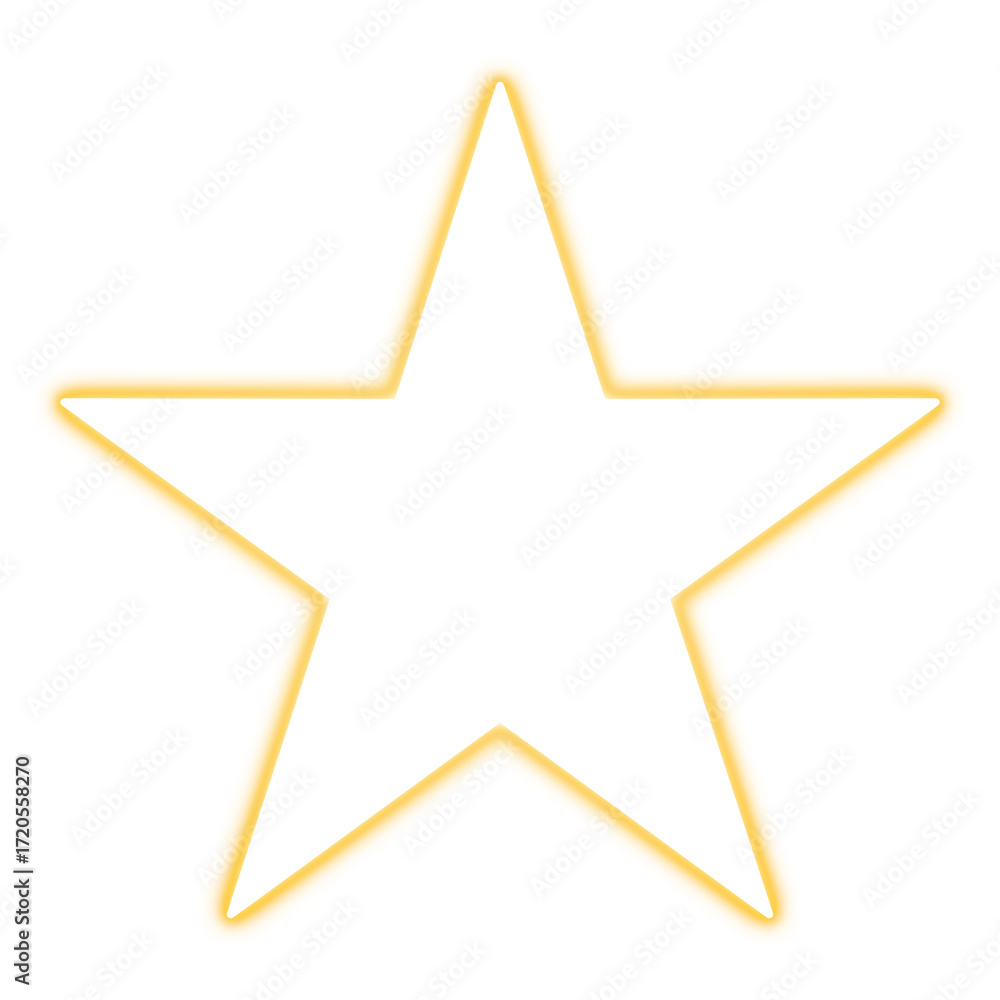 Obraz premium Glowing orange star with transparent background 
