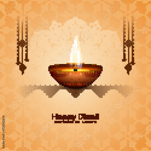 Happy Diwali traditional Indian festival background design