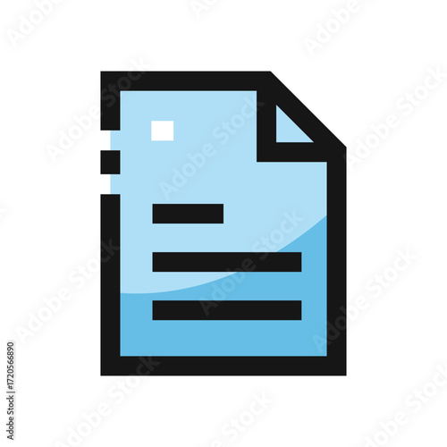 A light blue document icon with black outlines