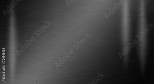 Dark Gray Brushed Metal Texture with Vertical Light Reflections
