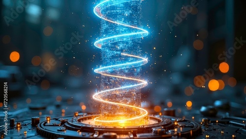 Technological Spiral Light Effect Scene Diagram