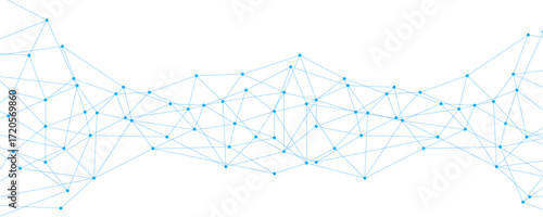 Global communication network banner. Abstract futuristic digital technology network connected with communication lines background