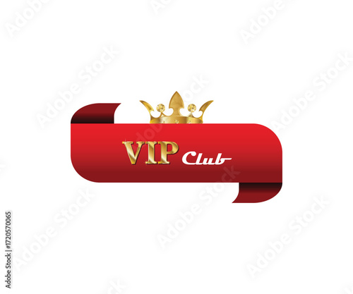 VIP club logo icon design illustration