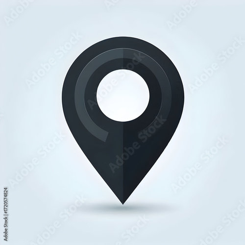 Map pointer pin icon simple vector symbol for navigation and location marker design