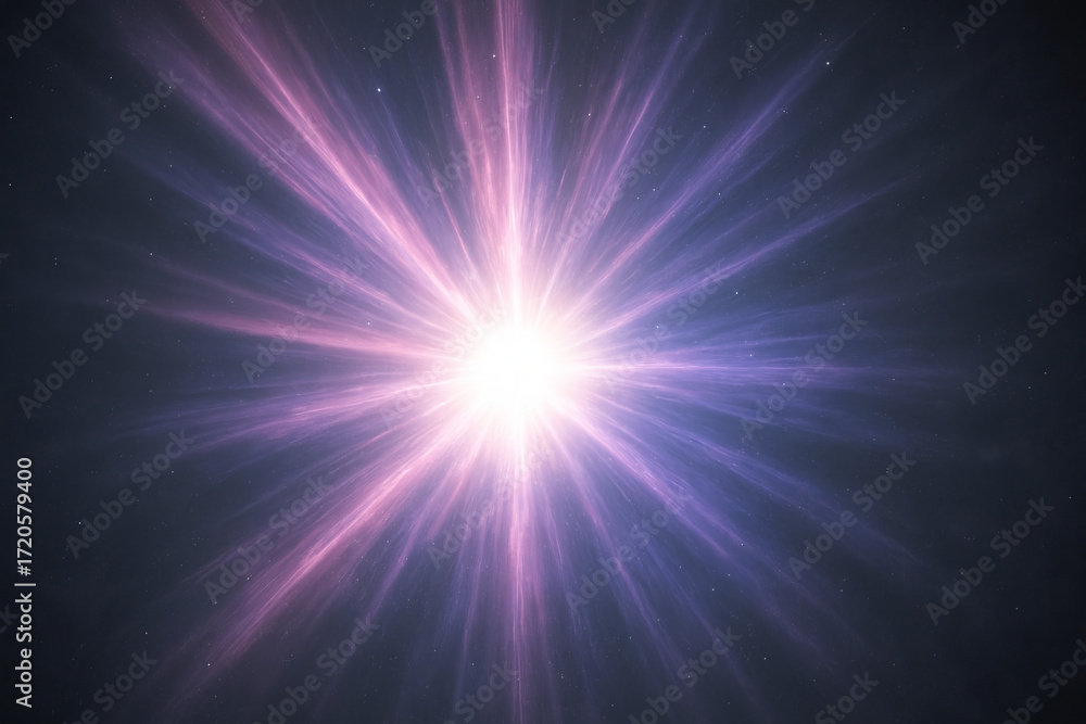 Fototapeta premium Abstract Cosmic Burst of Light and Energy, Exploding Star or Supernova in Deep Space