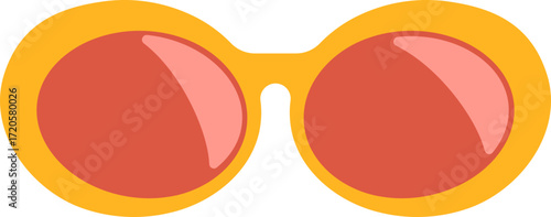 cartoon sunglasses vintage element