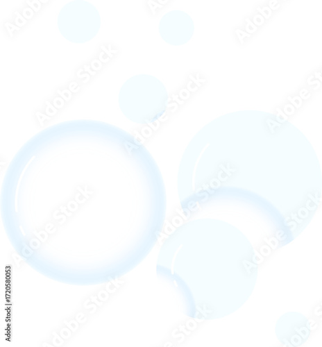 floating clear soap bubbles element