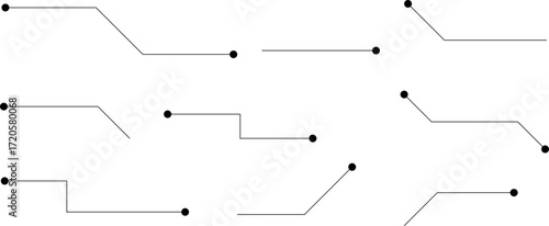 callouts outline, technology digital element