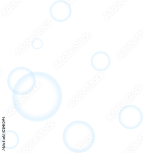 abstract water bubbles floating element