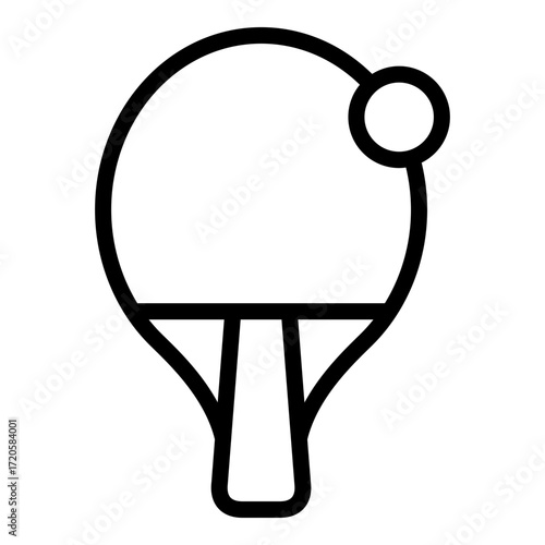 ping pong icon line