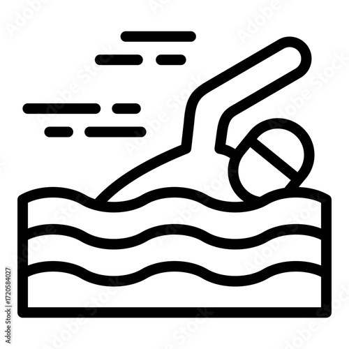 swimming sport icon line