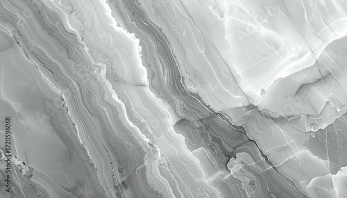 Abstract Grey Marble Texture with Veins and Patterns.